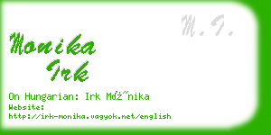 monika irk business card